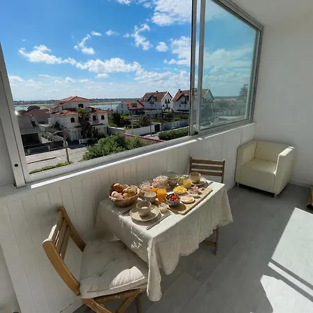 Sunny Offshore Ocean & Ria Views In Costa Nova Apartament
